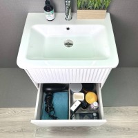 Мебель для ванной комнаты Alavann Wave 60 подвесная, белая