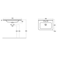 Мебель для ванной комнаты Alavann Wave 60 подвесная, белая