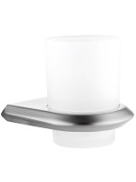 Стакан для ванной Abber Nord AA1556SP настенный, сталь, стеклянный