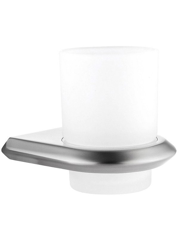 Стакан для ванной Abber Nord AA1556SP настенный, сталь, стеклянный