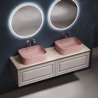 Мебель для ванной комнаты Sancos Very 160 doha soft, столешница бежевая TT160A2, раковина CN6052MP