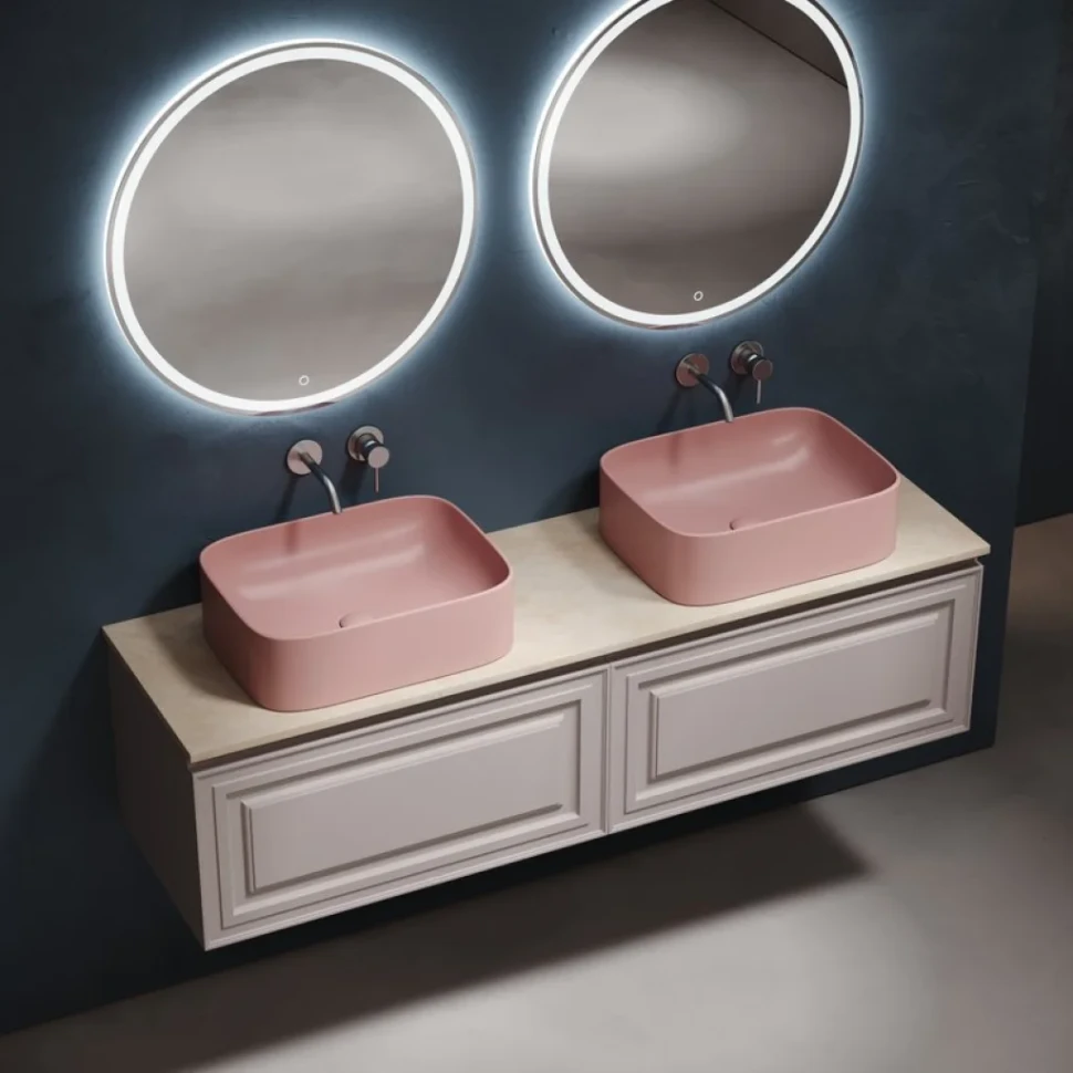 Мебель для ванной комнаты Sancos Very 160 doha soft, столешница бежевая TT160A2, раковина CN6052MP