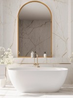 Ванна из искусственного камня Эстет Майами ФР-00017888 170x80 см, отдельностоящая, матовая белая, овальная, со сливом-переливом, с донным клапаном, solid