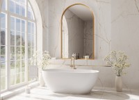 Ванна из искусственного камня Эстет Майами ФР-00017888 170x80 см, отдельностоящая, матовая белая, овальная, со сливом-переливом, с донным клапаном, solid