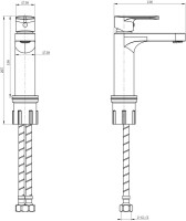 Смеситель для раковины Wonzon & Woghand WW-H1032-BG брашированное золото