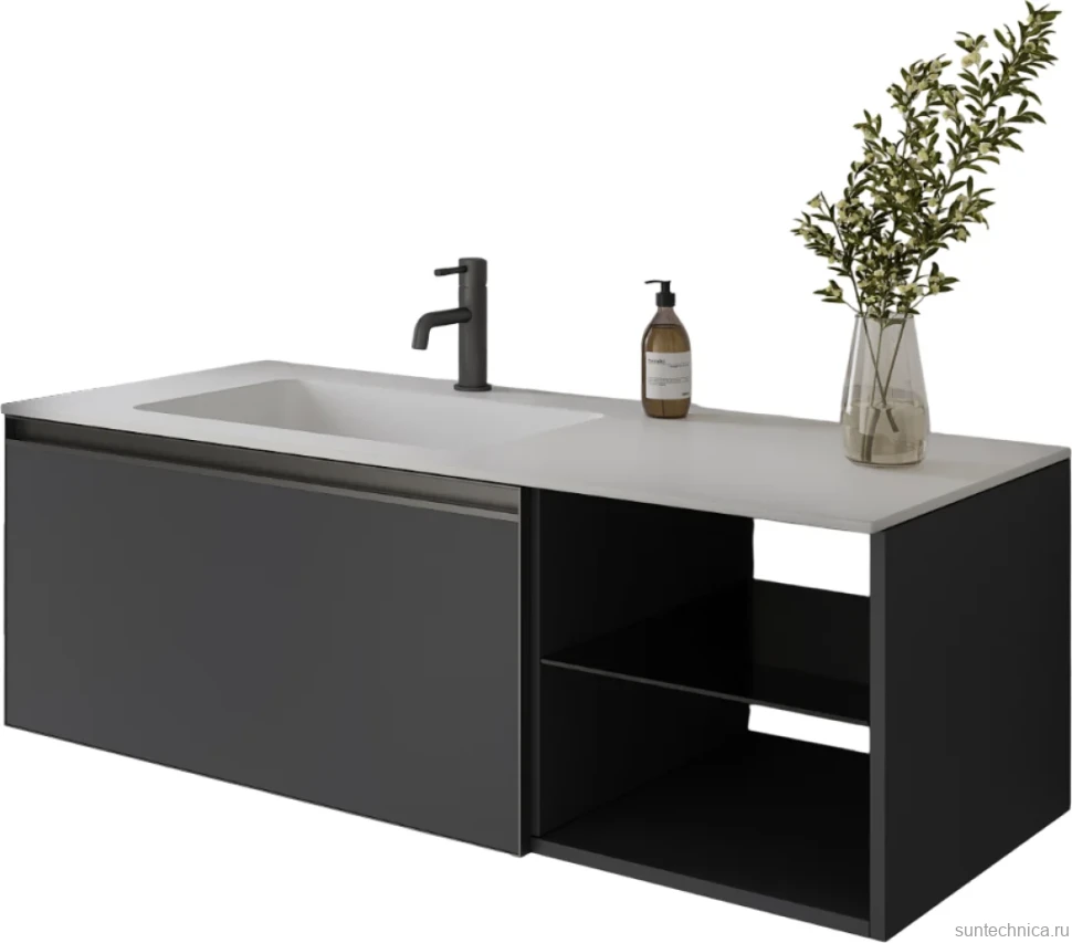 Тумба под раковину без столешницы Armadi Art Quatro 6 120 anthracite