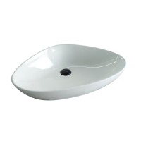 Накладная раковина GID Creativo N9062 67 глянцевая белая, фаянс