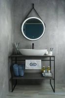 Накладная раковина GID Creativo N9062 67 глянцевая белая, фаянс