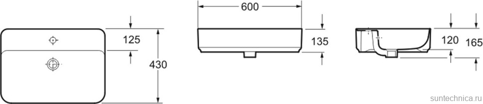 Накладная раковина Lavinia Boho Bathroom Sink Slim 33311008