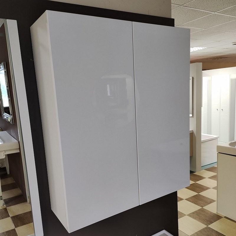 Шкаф в ванную Belux Мадрид подвесной, глянцевый белый