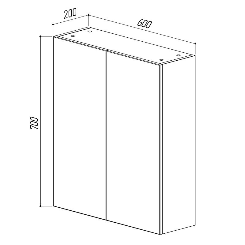 Шкаф в ванную Belux Мадрид подвесной, глянцевый белый