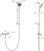 Смеситель для душа Wonzon & Woghand WW-4570-MW матовый белый