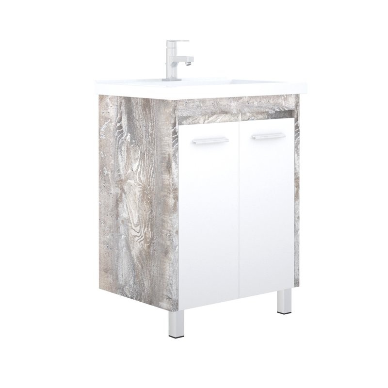 Тумба с раковиной Corozo Лорена 60 напольная, антик