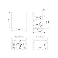 Тумба с раковиной AM.PM Gem 50 подвесная, 2 ящика, белый глянец