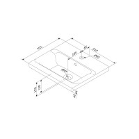 Тумба с раковиной AM.PM Gem 50 подвесная, 2 ящика, белый глянец
