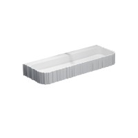 Раковина подвесная Abber Stein AS2652-1.0 100 матовая белая, прямоугольная, искусственный камень