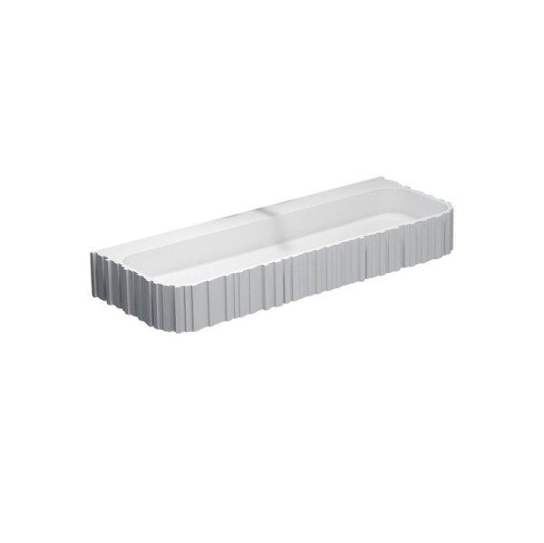 Раковина подвесная Abber Stein AS2652-1.0 100 матовая белая, прямоугольная, искусственный камень