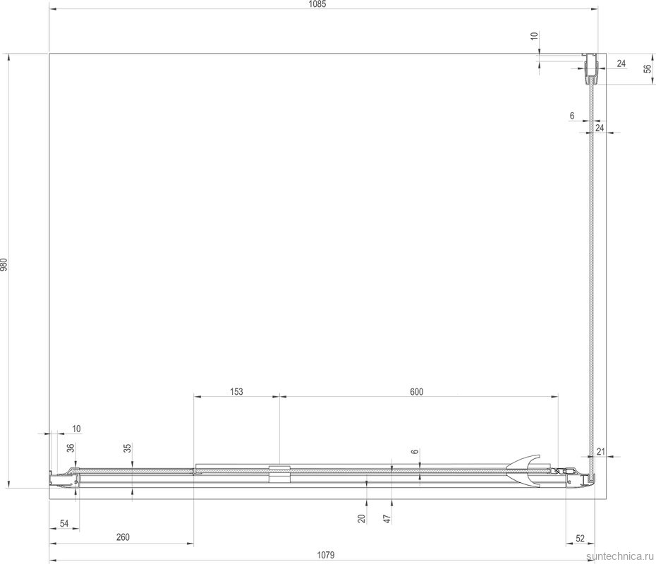 Душевой уголок Ravak Pivot PDOP2 110х100, Transparent, профиль белый