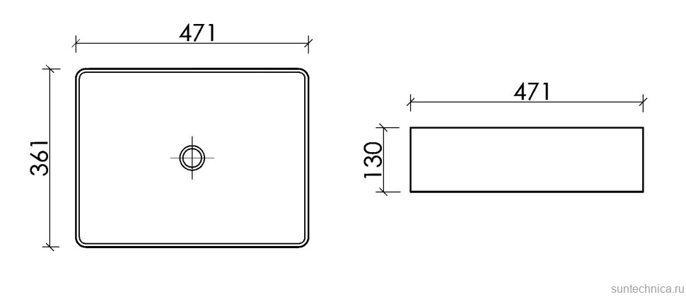 Накладная раковина Ceramicanova Element CN6069 белая глянцевая