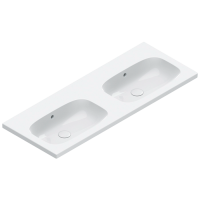 Раковина подвесная Catalano Alvea 0621220001 120 глянцевая белая, прямоугольная, двойная