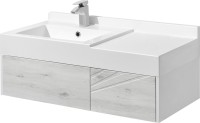 Мебель для ванной комнаты AQUATON Сакура 100 L, ольха наварра, белая