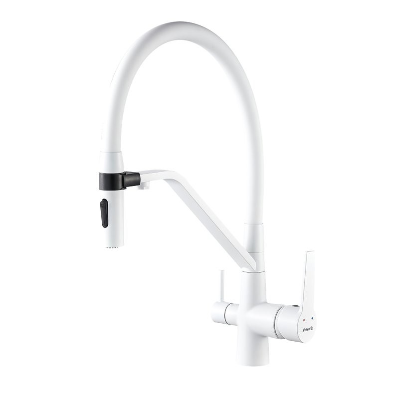 Смеситель для кухни Shevanik S278C белый