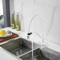 Смеситель для кухни Shevanik S278C белый Смеситель для кухни Shevanik S278C белый
