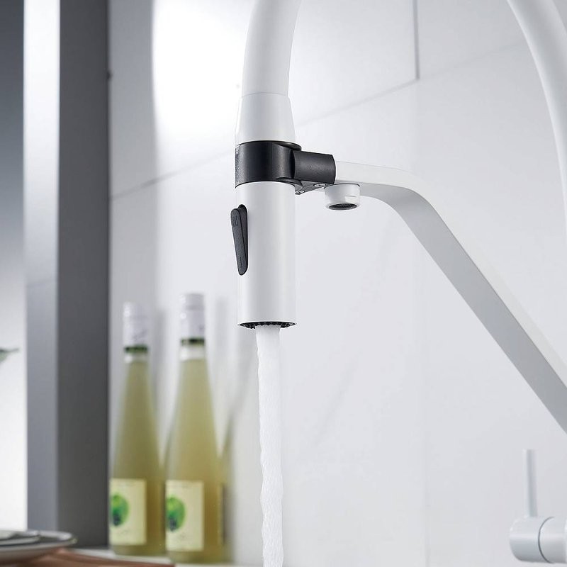 Смеситель для кухни Shevanik S278C белый