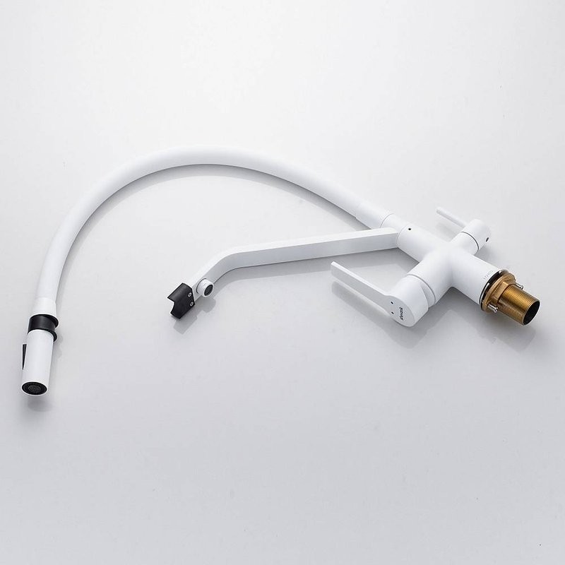 Смеситель для кухни Shevanik S278C белый