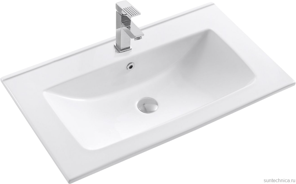 Тумба с раковиной Art&Max Platino 80 подвесная, белая глянцевая