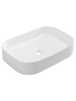 Накладная раковина Cezares 56 глянцевая белая, прямоугольная, фаянс
