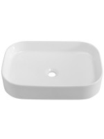Накладная раковина Cezares 56 глянцевая белая, прямоугольная, фаянс