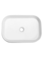 Накладная раковина Cezares 56 глянцевая белая, прямоугольная, фаянс