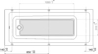 Акриловая ванна Triton Аура 170x70 см, пристенная, белая, на ножках