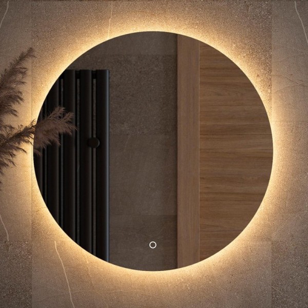 Зеркало круглое Defesto Opti DF 2853S 60 с LED-подсветкой, 3000К, сенсорный выключатель