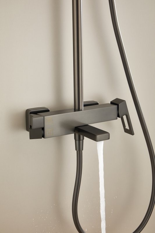 Душевая стойка BELZ B658 B24658-3 оружейная сталь