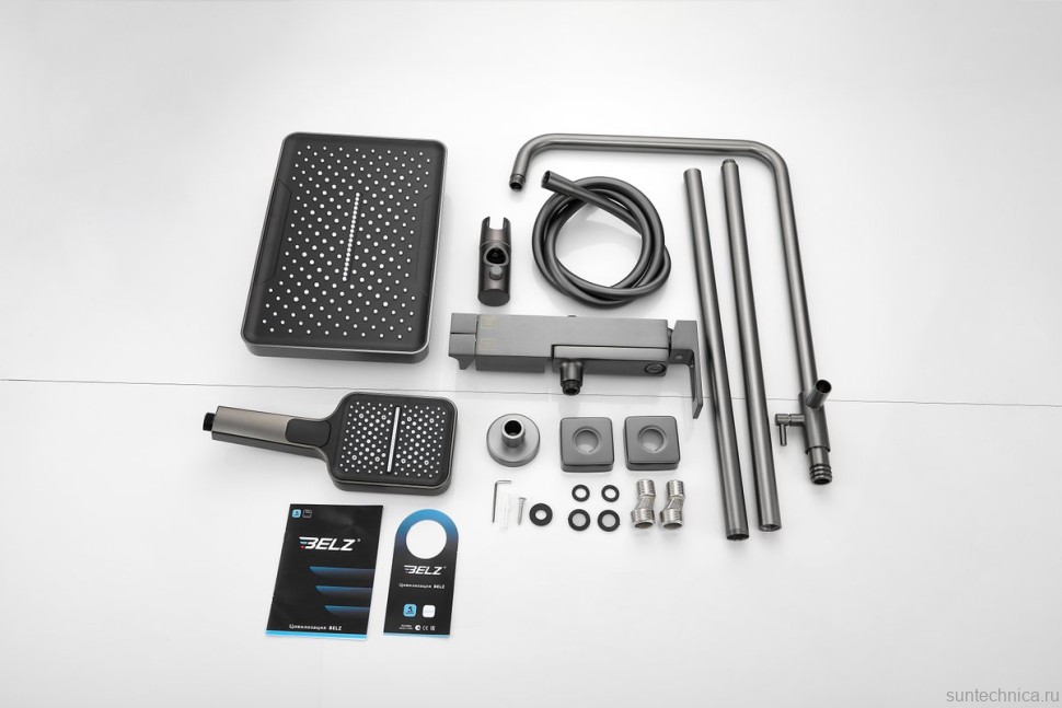 Душевая стойка BELZ B658 B24658-3 оружейная сталь