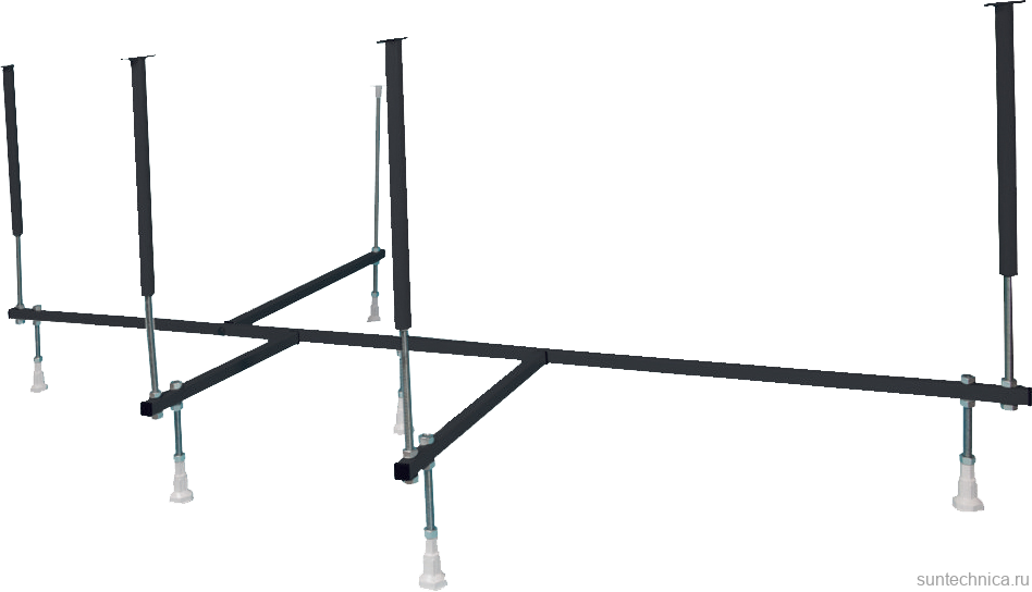 Акриловая ванна Marka One Ergonomika L 175x110 см, угловая, левая, пристенная, белая, асимметричная, с каркасом