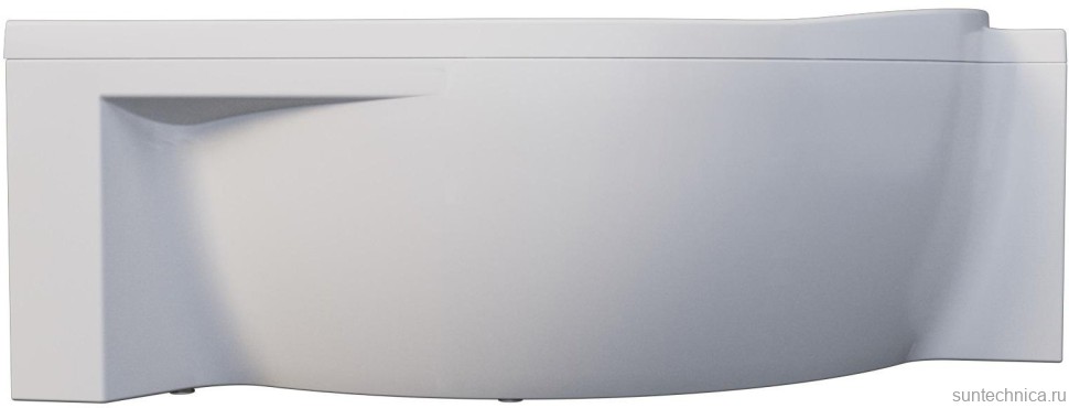 Акриловая ванна Marka One Ergonomika L 175x110 см, угловая, левая, пристенная, белая, асимметричная, с каркасом