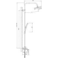 Душевая стойка BELZ B715 B24715-7 матовая черная