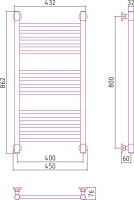 Полотенцесушитель водяной Сунержа Богема + 80x40, прямая