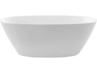 Акриловая ванна BelBagno BB81-1700-W0 170x80 см, отдельностоящая, белая, овальная, на ножках, с донным клапаном