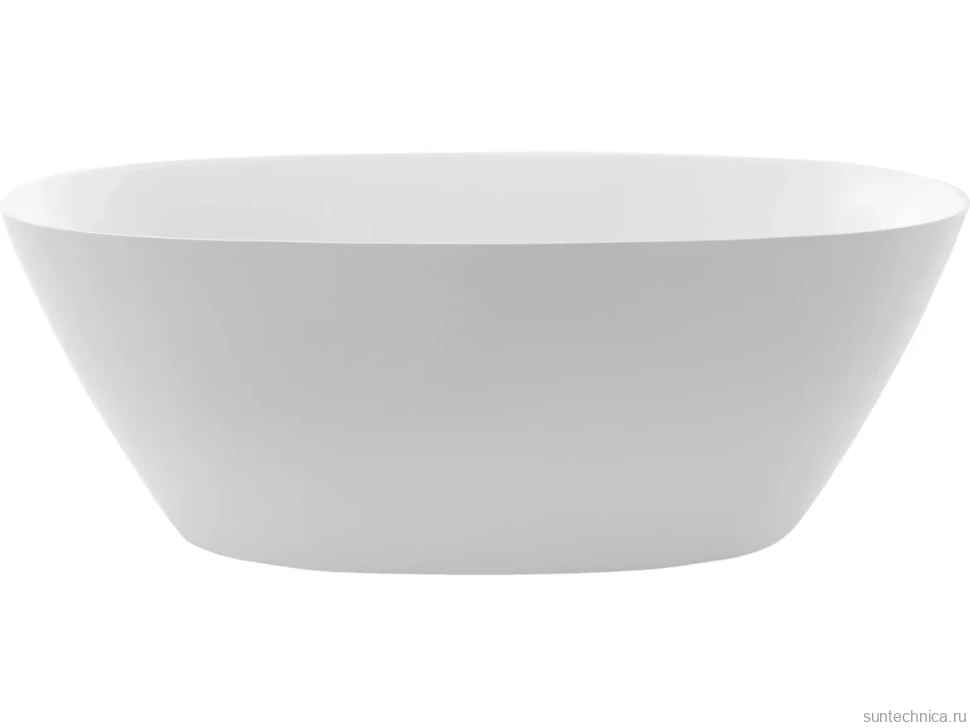 Акриловая ванна BelBagno BB81-1700-W0 170x80 см, отдельностоящая, белая, овальная, на ножках, с донным клапаном