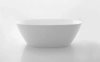 Акриловая ванна BelBagno BB81-1700-W0 170x80 см, отдельностоящая, белая, овальная, на ножках, с донным клапаном