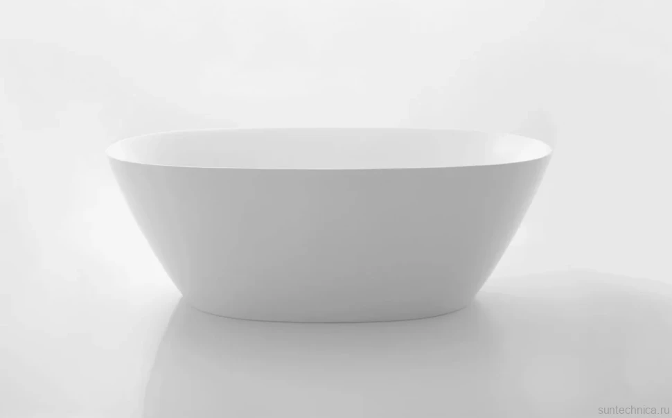 Акриловая ванна BelBagno BB81-1700-W0 170x80 см, отдельностоящая, белая, овальная, на ножках, с донным клапаном