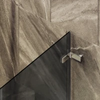 Шторка на ванну Maybahglass MGV-649-4 40 см, профиль хром, стекло графит матовое