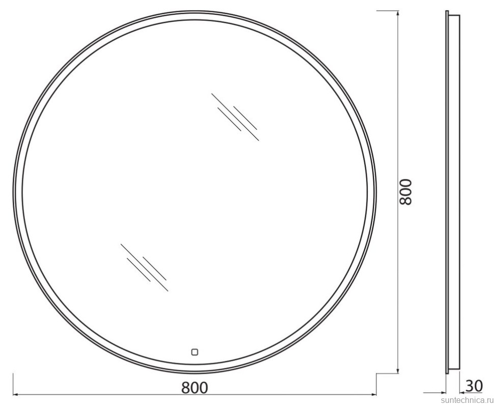 Зеркало круглое BelBagno SPC-RNG-800-LED-TCH