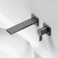 Смеситель для раковины Sancos Linn, вороненая сталь, SC9021GG