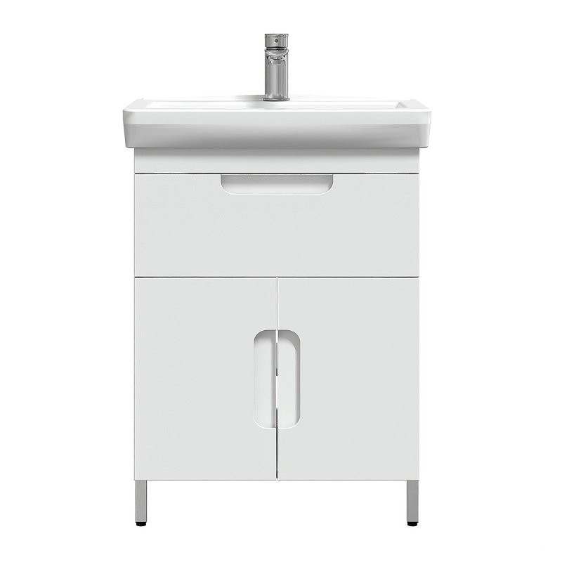 Тумба под умывальник Мадейра Н 55-01, Белый глянцевый (1)