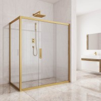 Душевой уголок Kubele DE019 R3-CLN-BR 140х100 см, профиль бронза